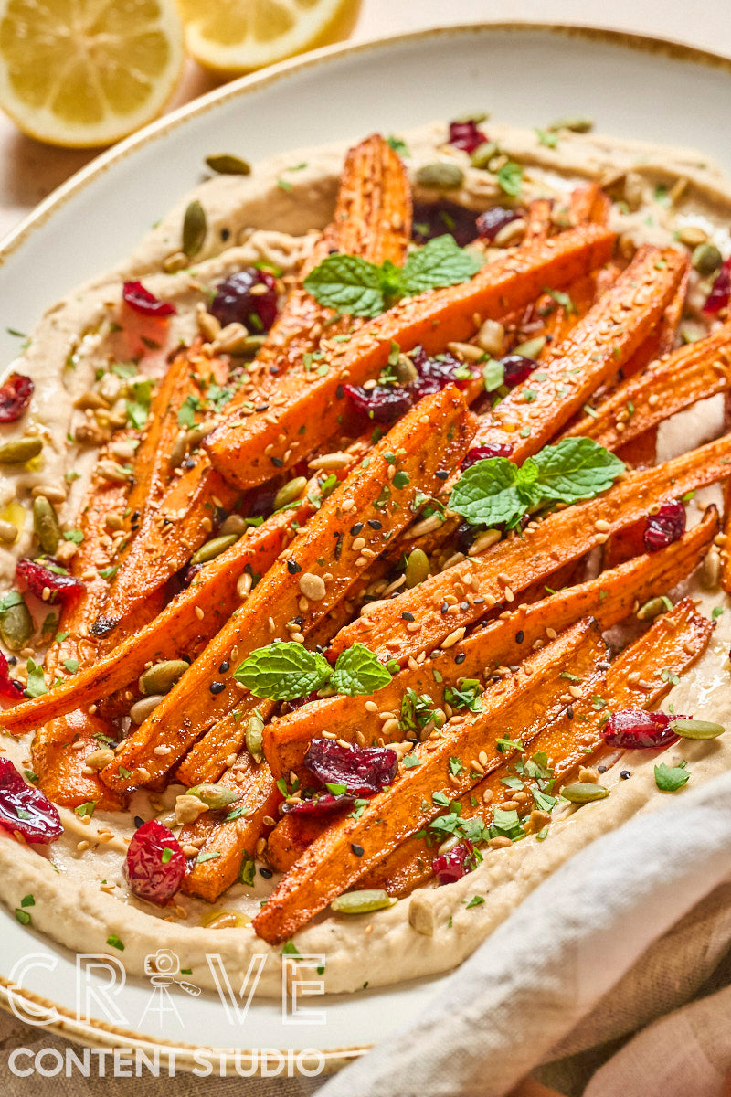 Spice-Roasted Carrots with Whipped Tahini Beans (Mini Exclusive)