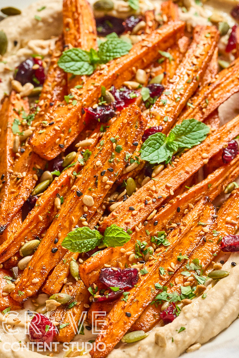 Spice-Roasted Carrots with Whipped Tahini Beans (Mini Exclusive)