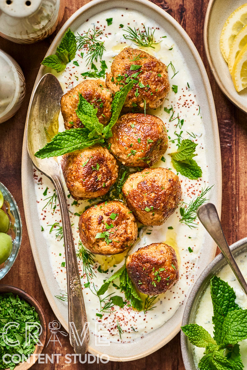 Spiced Lamb Meatballs with Yogurt and Herbs