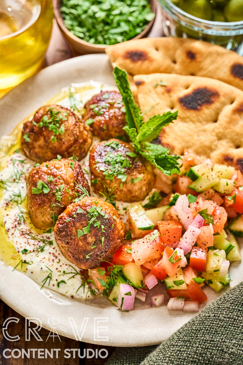 Spiced Lamb Meatballs with Yogurt and Herbs