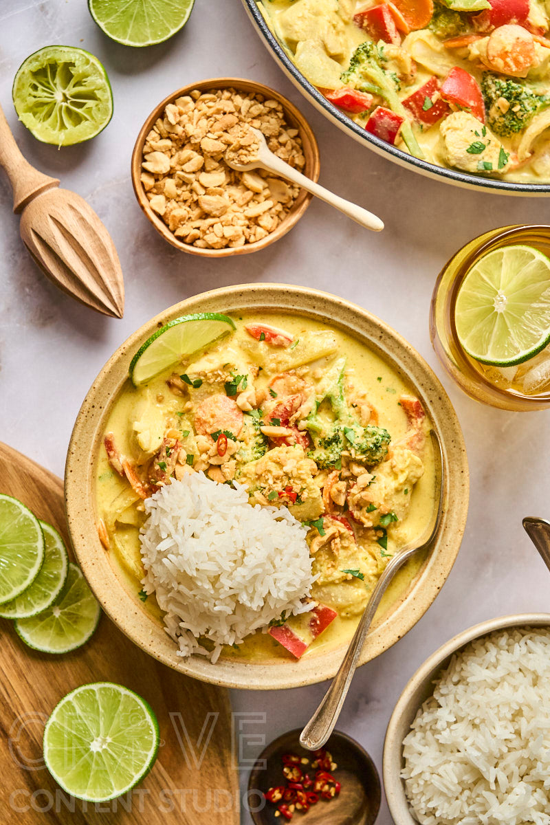 Thai-Style Yellow Curry with Chicken and Vegetables