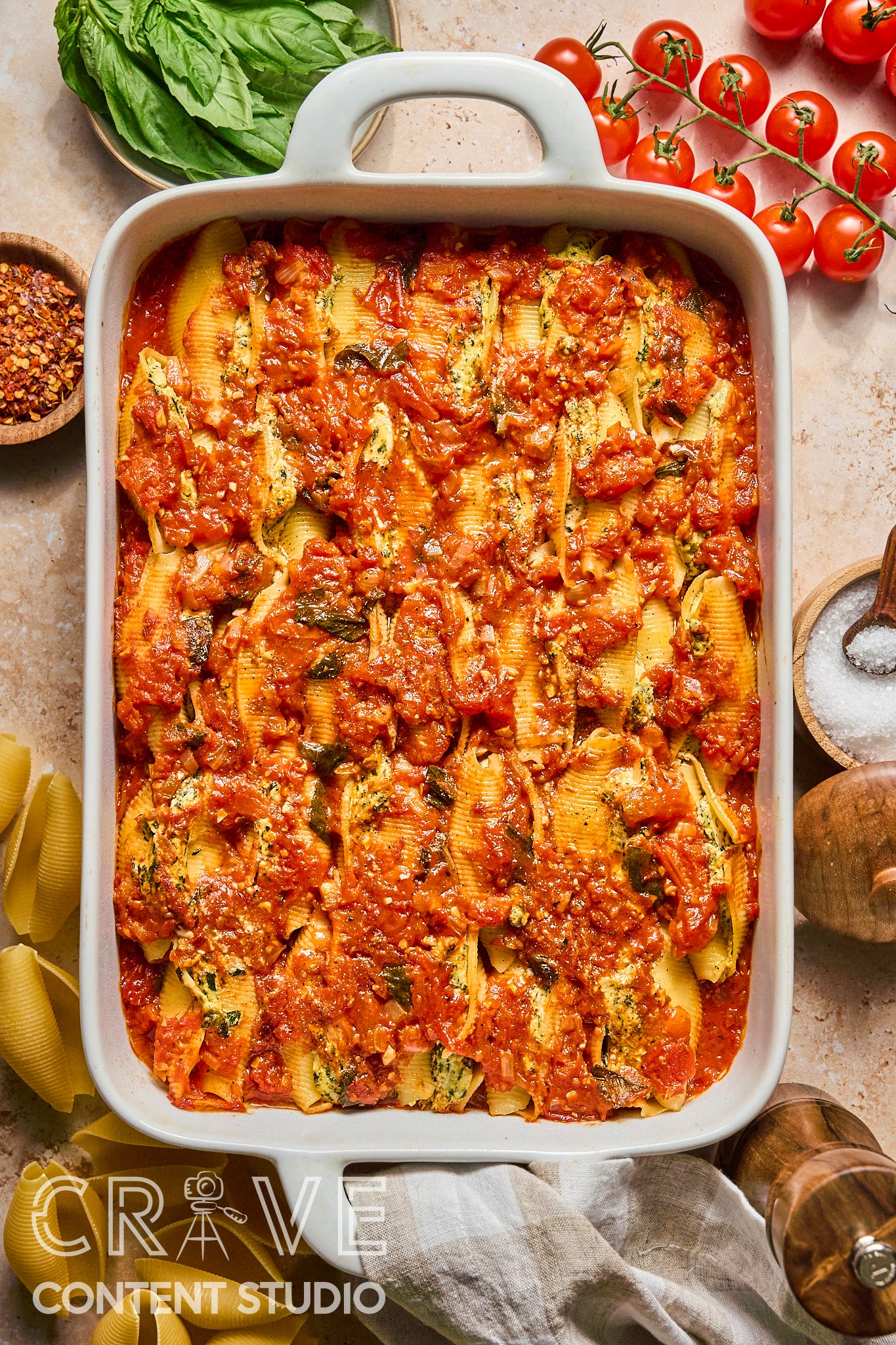 Tofu-Ricotta Stuffed Shells