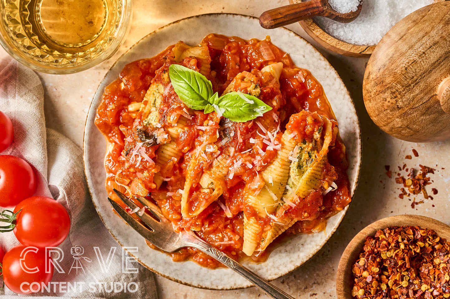 Tofu-Ricotta Stuffed Shells