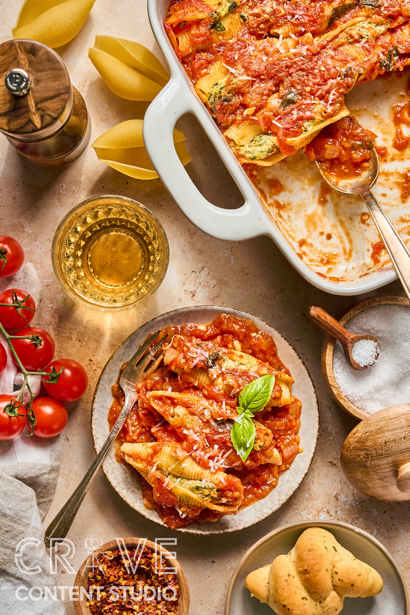 Tofu-Ricotta Stuffed Shells