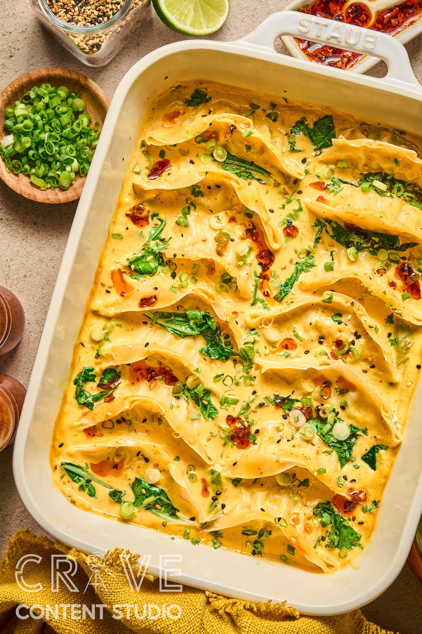 Yellow Curry Dumpling Bake