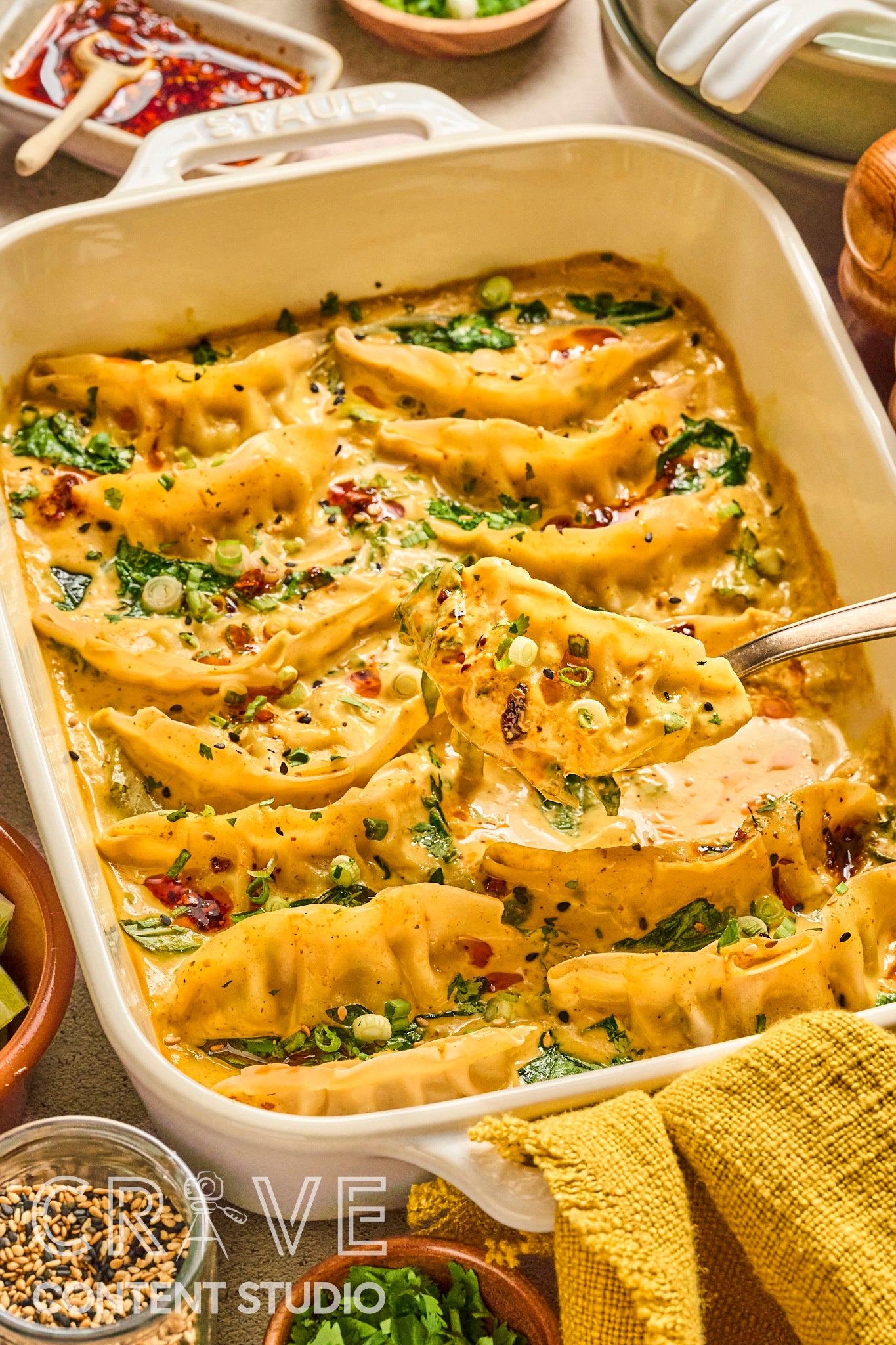 Yellow Curry Dumpling Bake